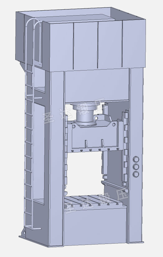 框架式液压机3D图